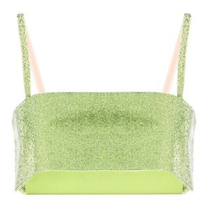 Rhinestone Embellished Cropped Top